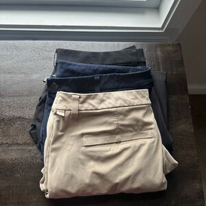 BUNDLE Of 3 lululemon athletica Men's Chino Shorts - Black, Navy, and Tan